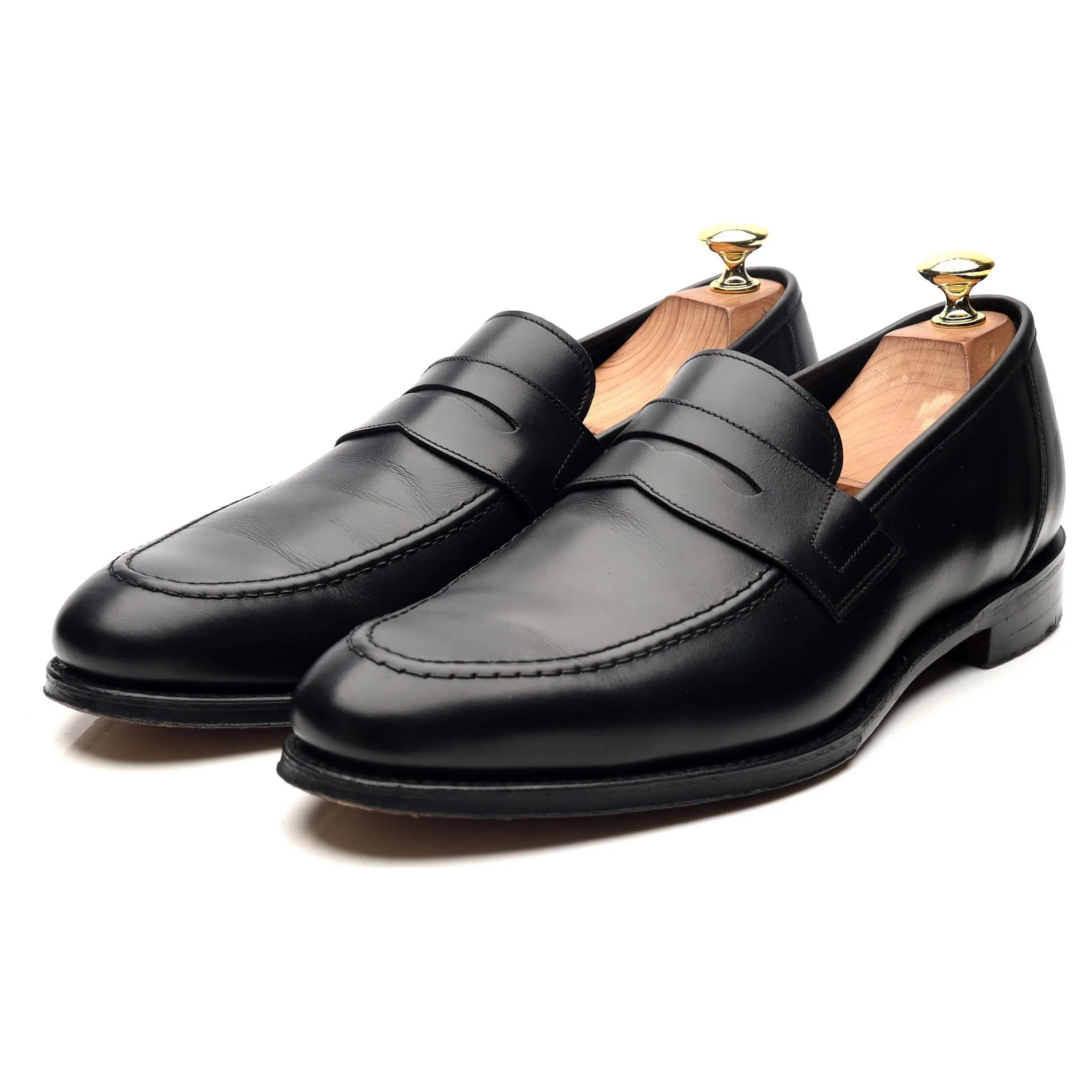 1880 Legacy 'Anson' Black Leather Loafers UK 8.5 F