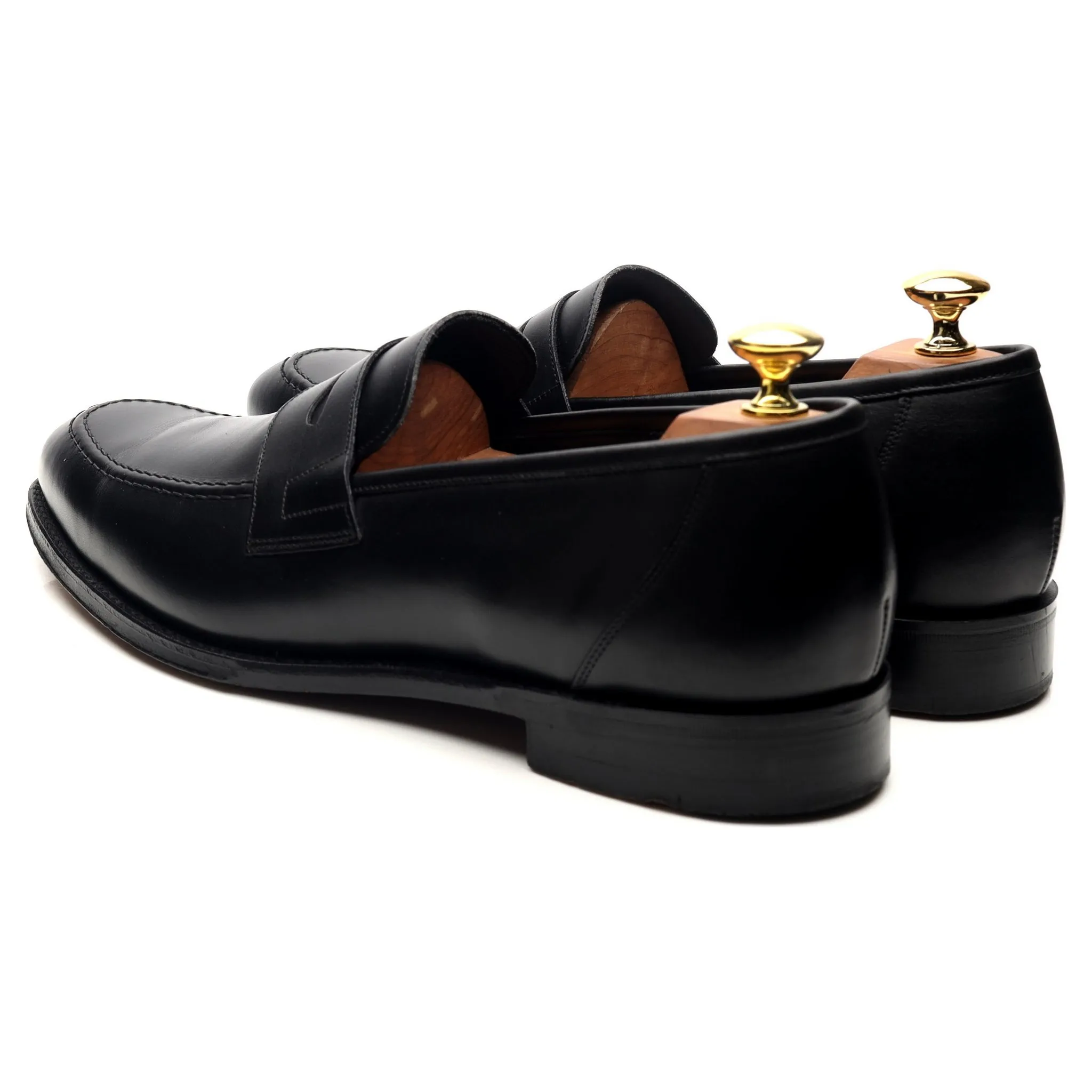 1880 Legacy 'Anson' Black Leather Loafers UK 8.5 F