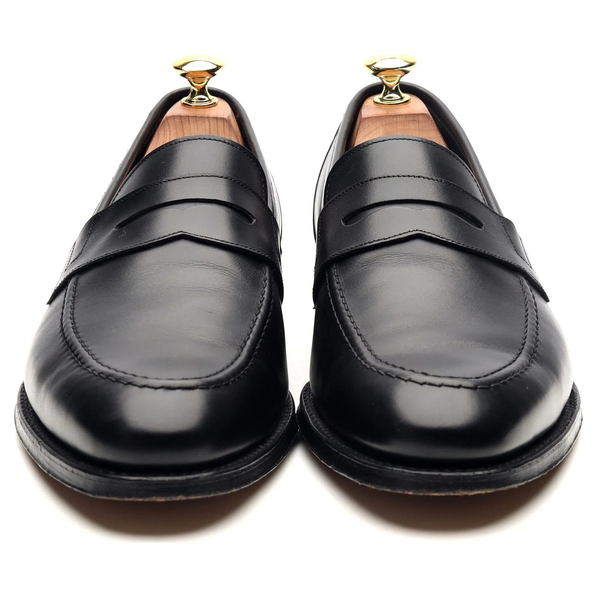 1880 Legacy 'Anson' Black Leather Loafers UK 8.5 F