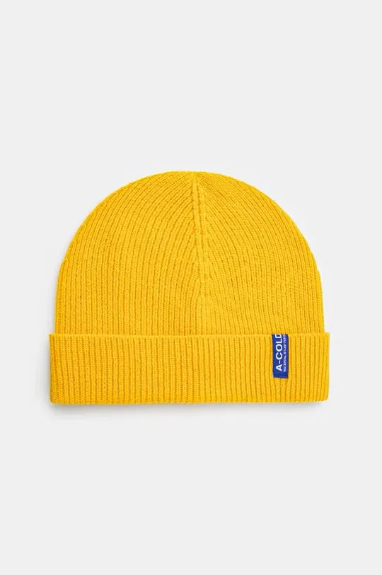 A-COLD-WALL* wool beanie Ribbed Structure Beanie yellow color ACWUA207