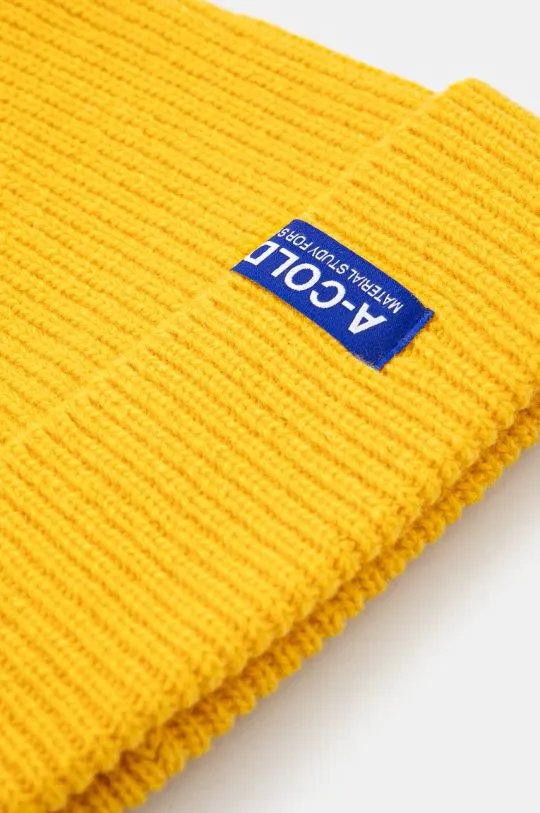 A-COLD-WALL* wool beanie Ribbed Structure Beanie yellow color ACWUA207