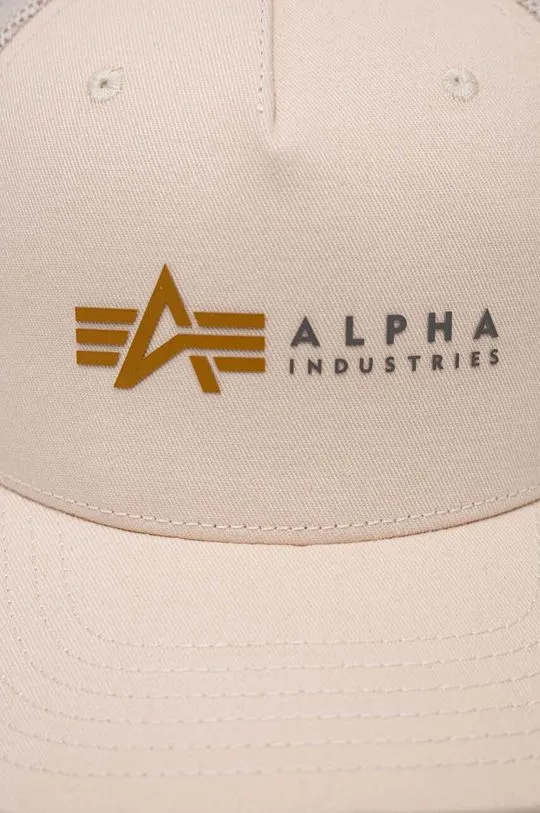 Alpha Industries beanie beige color