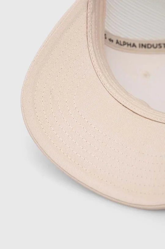 Alpha Industries beanie beige color