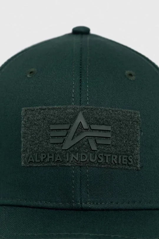 Alpha Industries cotton beanie green color