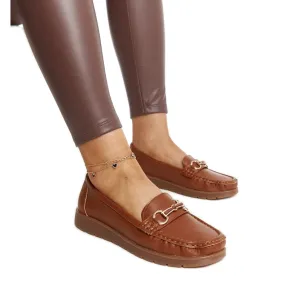 Anisah brown buckle moccasins