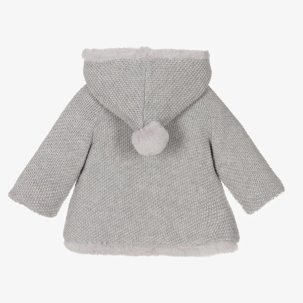 Baby Girls Grey Knitted Coat