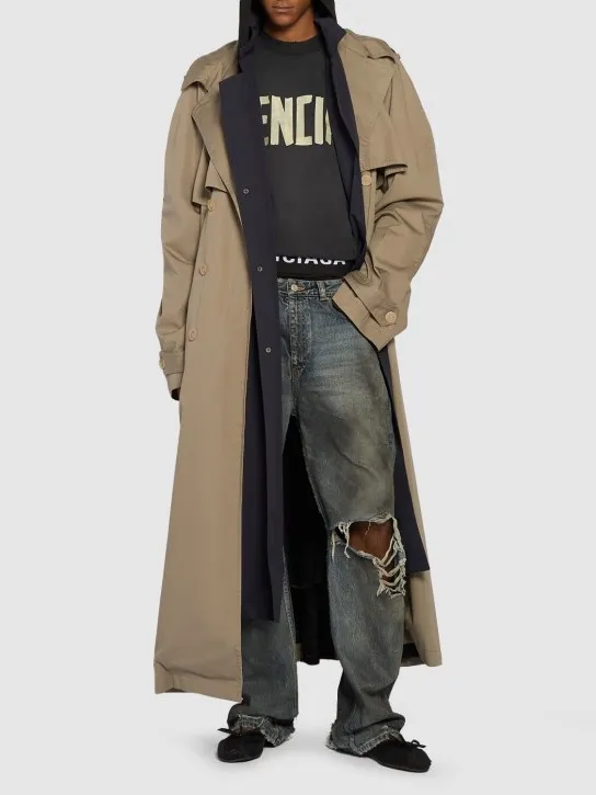 Balenciaga   Cotton twill trench coat 