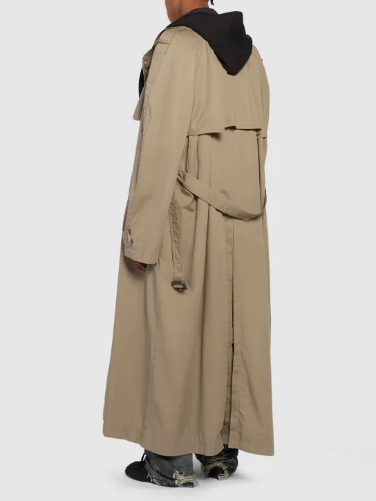 Balenciaga   Cotton twill trench coat 