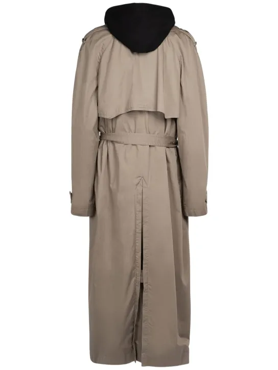 Balenciaga   Cotton twill trench coat 