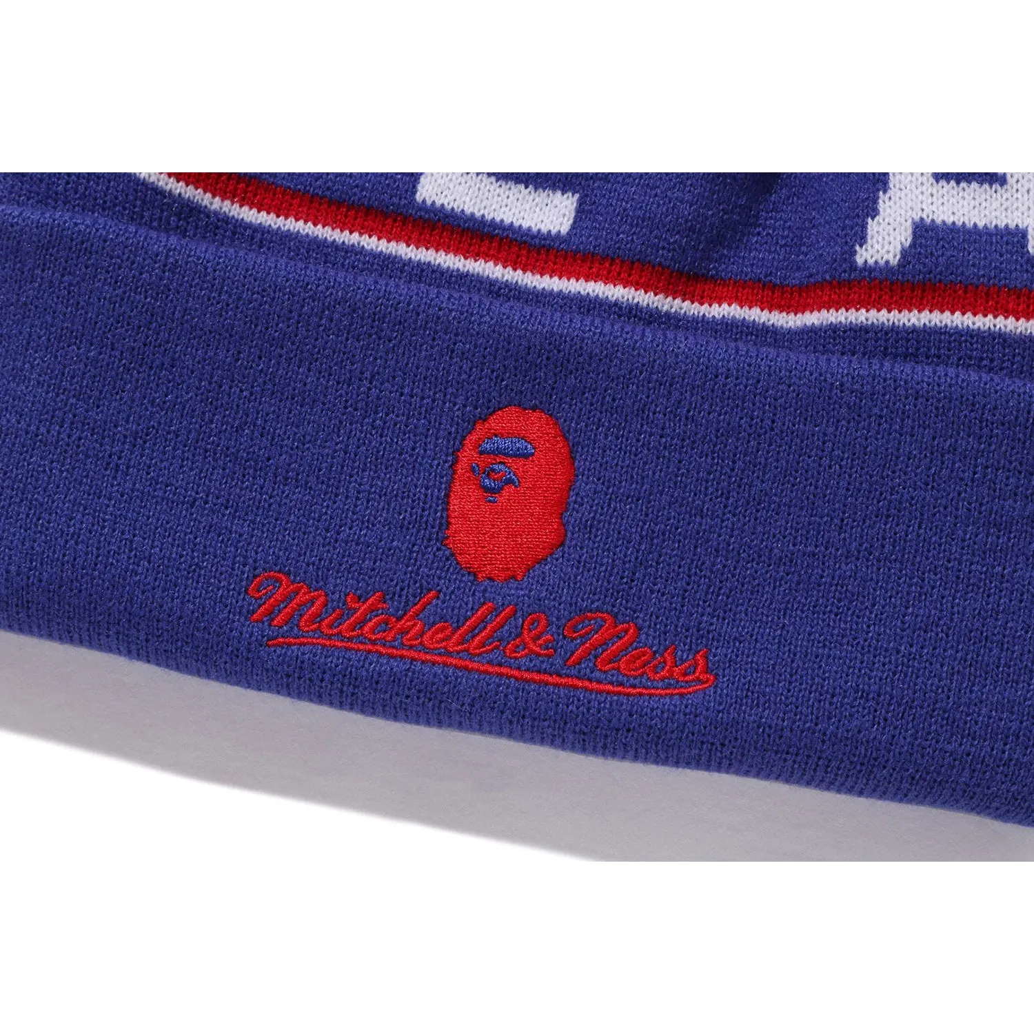 BAPE X MITCHELL & NESS NHL POM BEANIE MENS