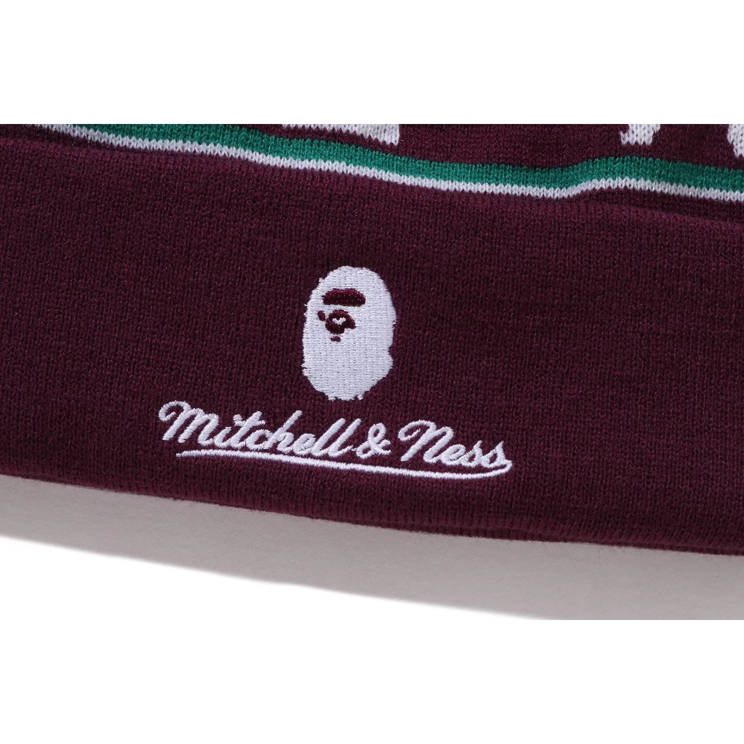 BAPE X MITCHELL & NESS NHL POM BEANIE MENS