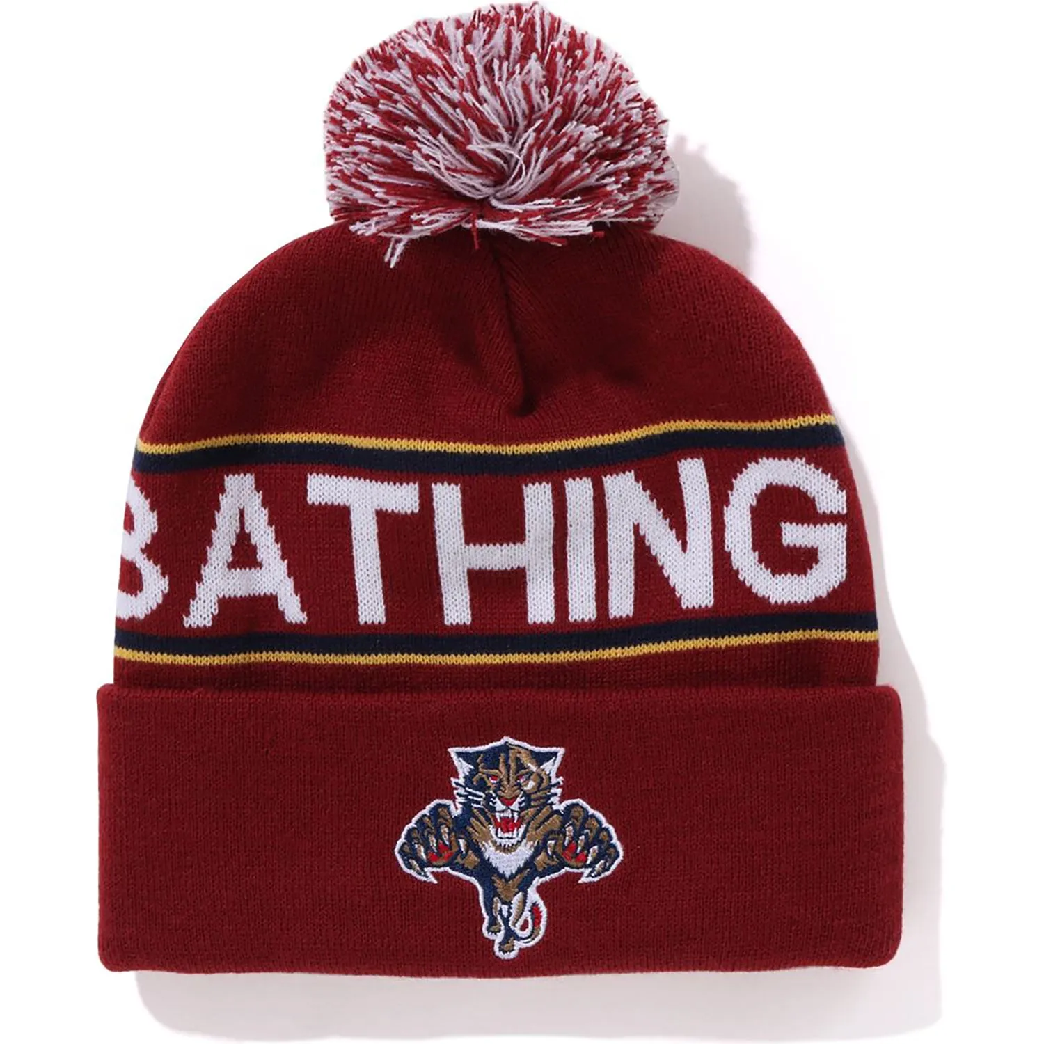 BAPE X MITCHELL & NESS NHL POM BEANIE MENS