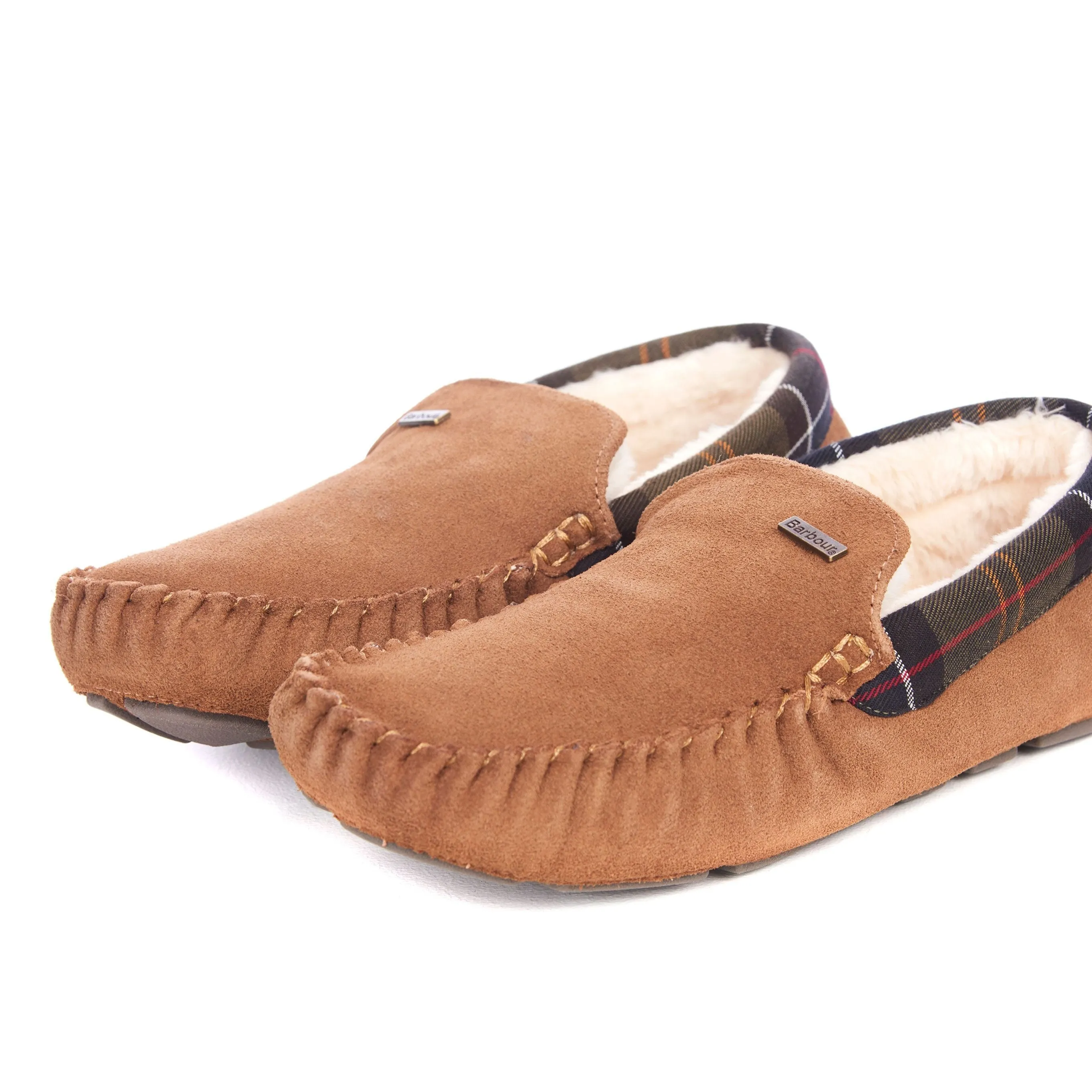 BARBOUR MONTY SLIPPERS CAMEL SUEDE