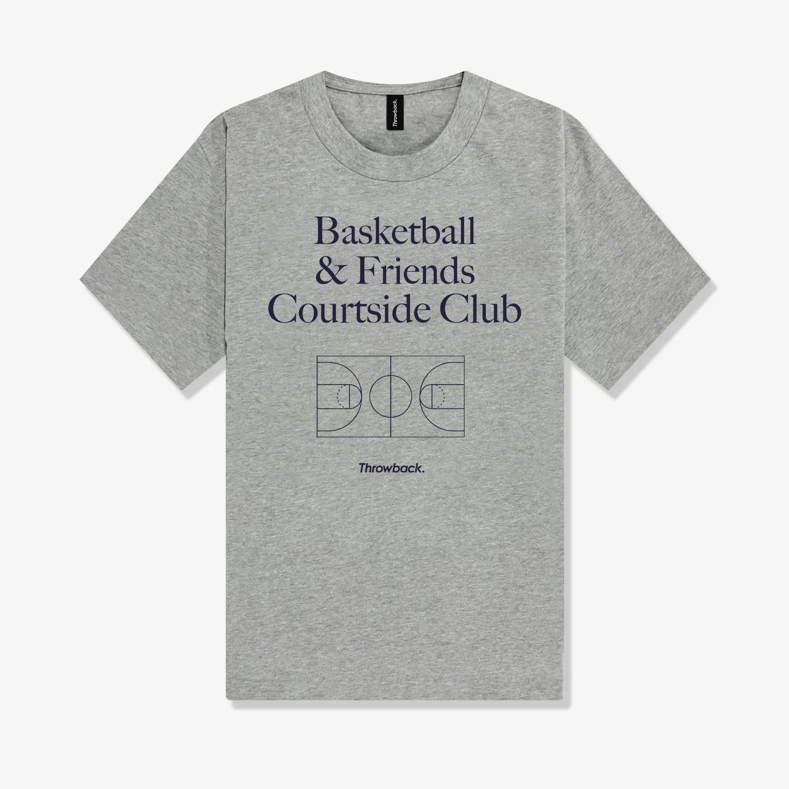 Basketball & Friends Courtside Club Tee  - Grey Marle