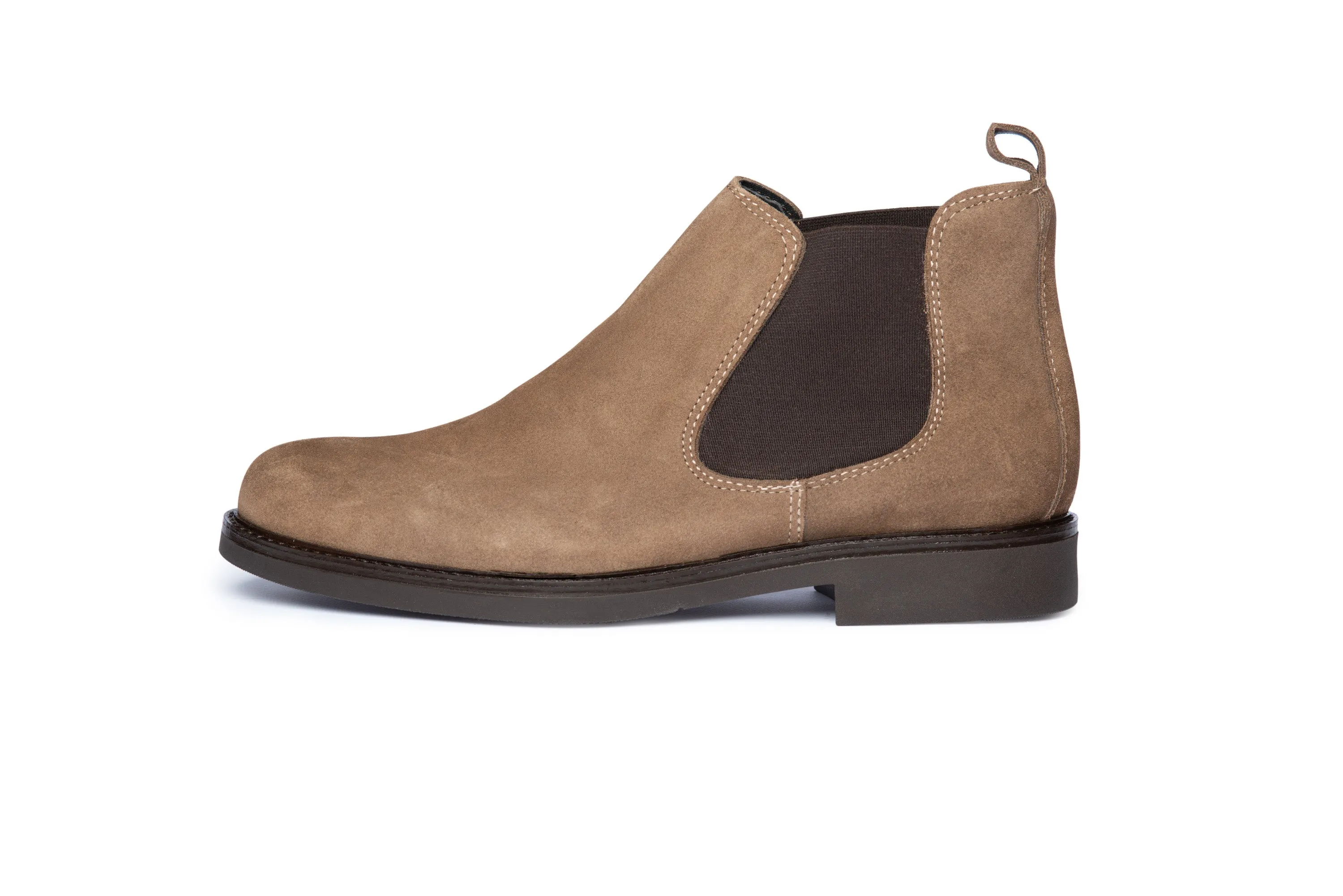 Beige Suede Chelsea Boot