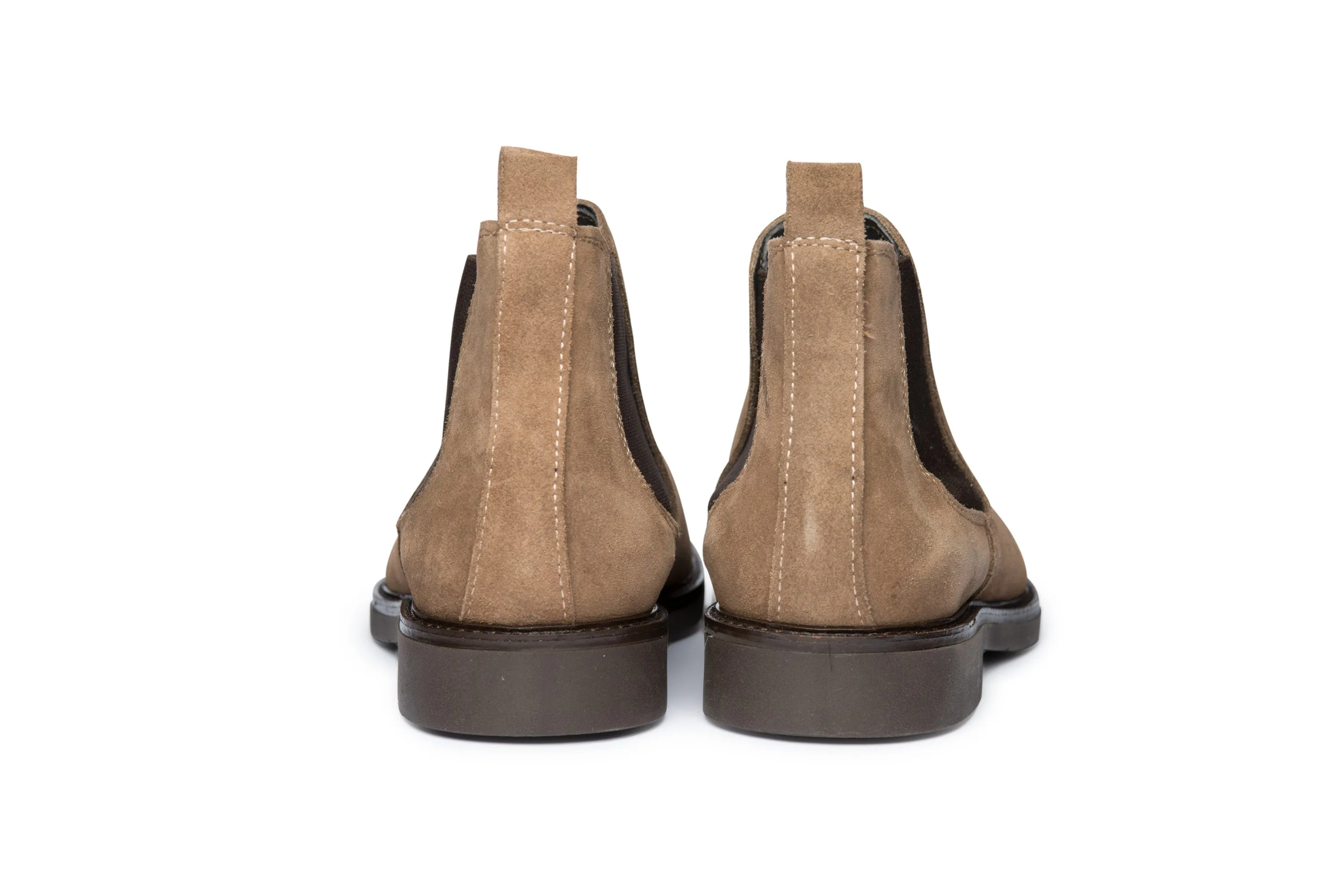 Beige Suede Chelsea Boot