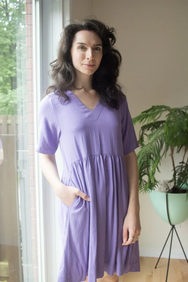 Birds of North America Kiskadee Dress (Lilac)