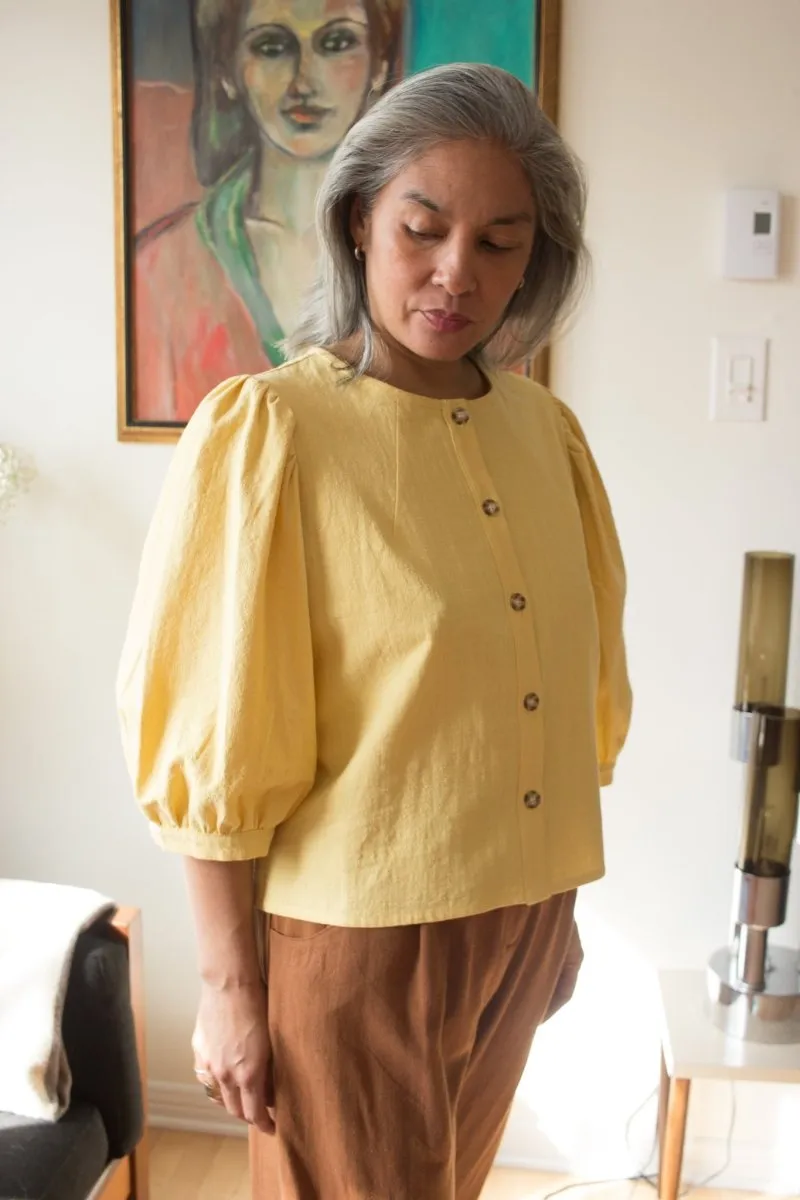 Birds of North America Serin Blouse (Sunflower)