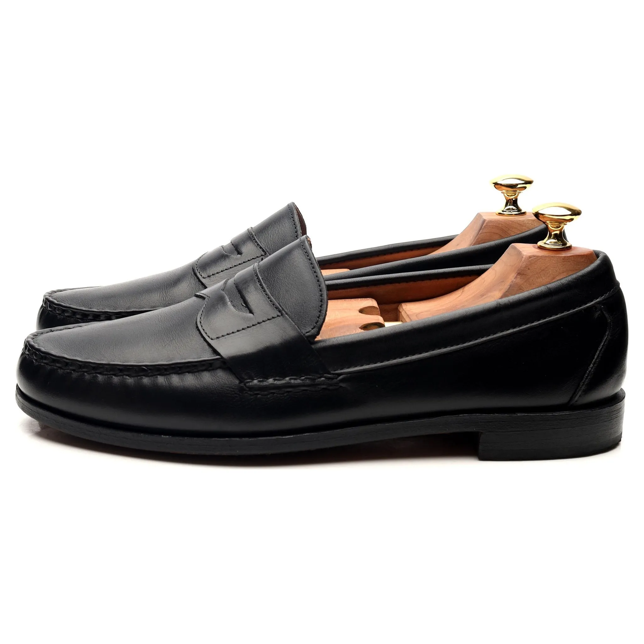 Black Leather Loafers UK 10 US 10.5