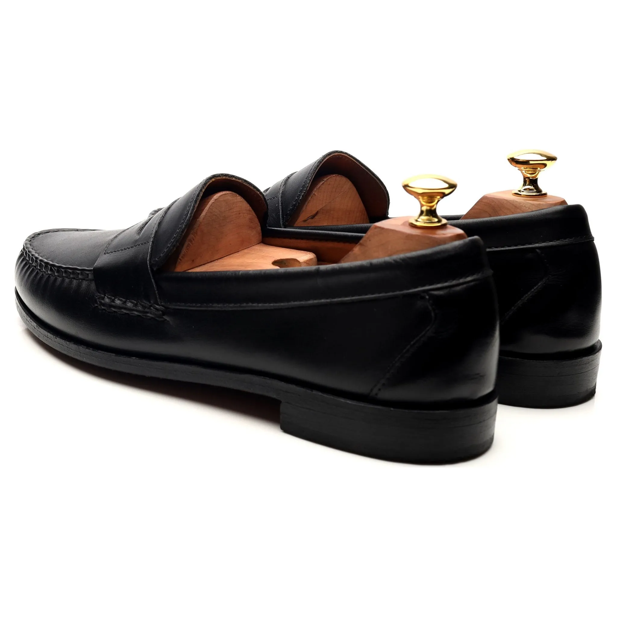 Black Leather Loafers UK 10 US 10.5