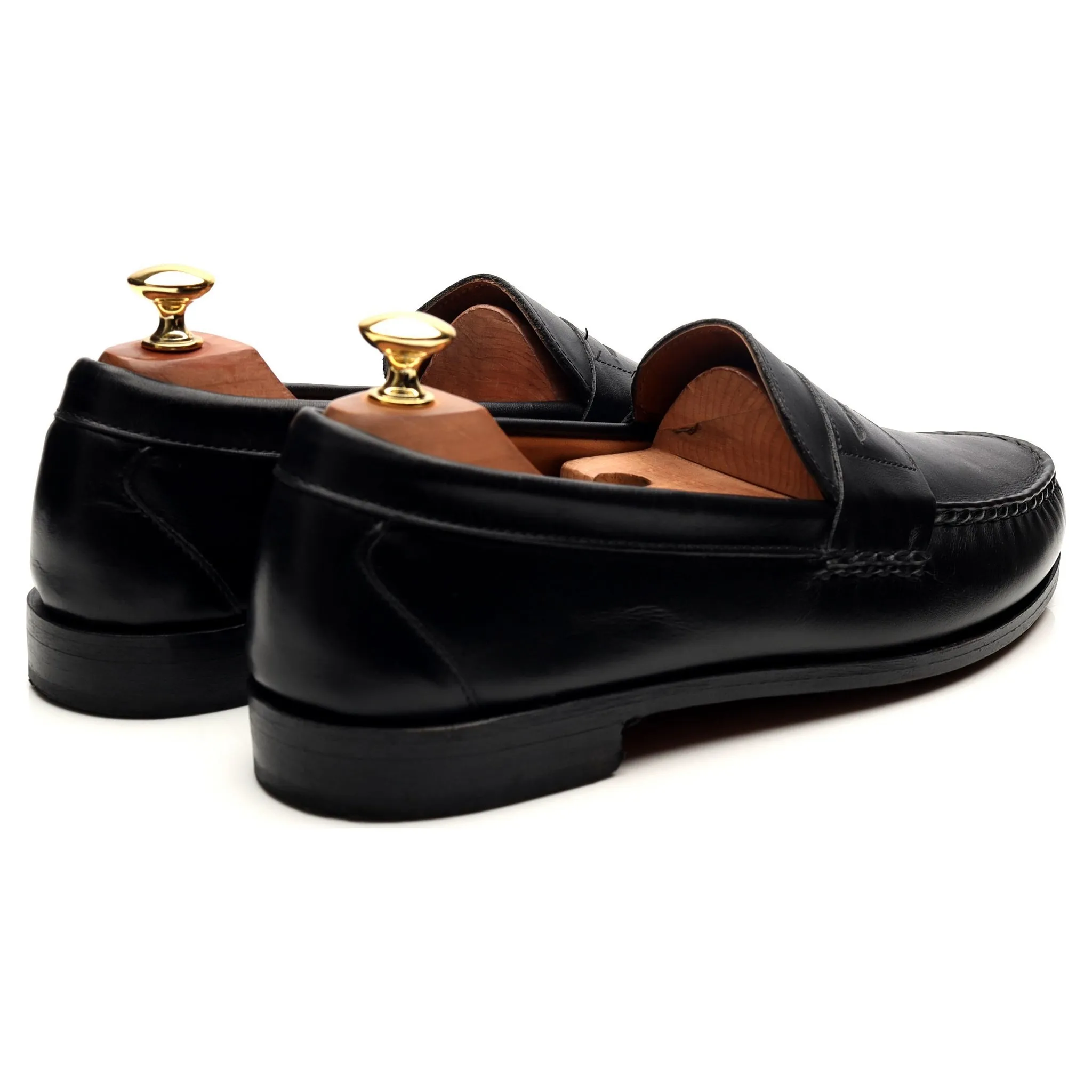 Black Leather Loafers UK 10 US 10.5