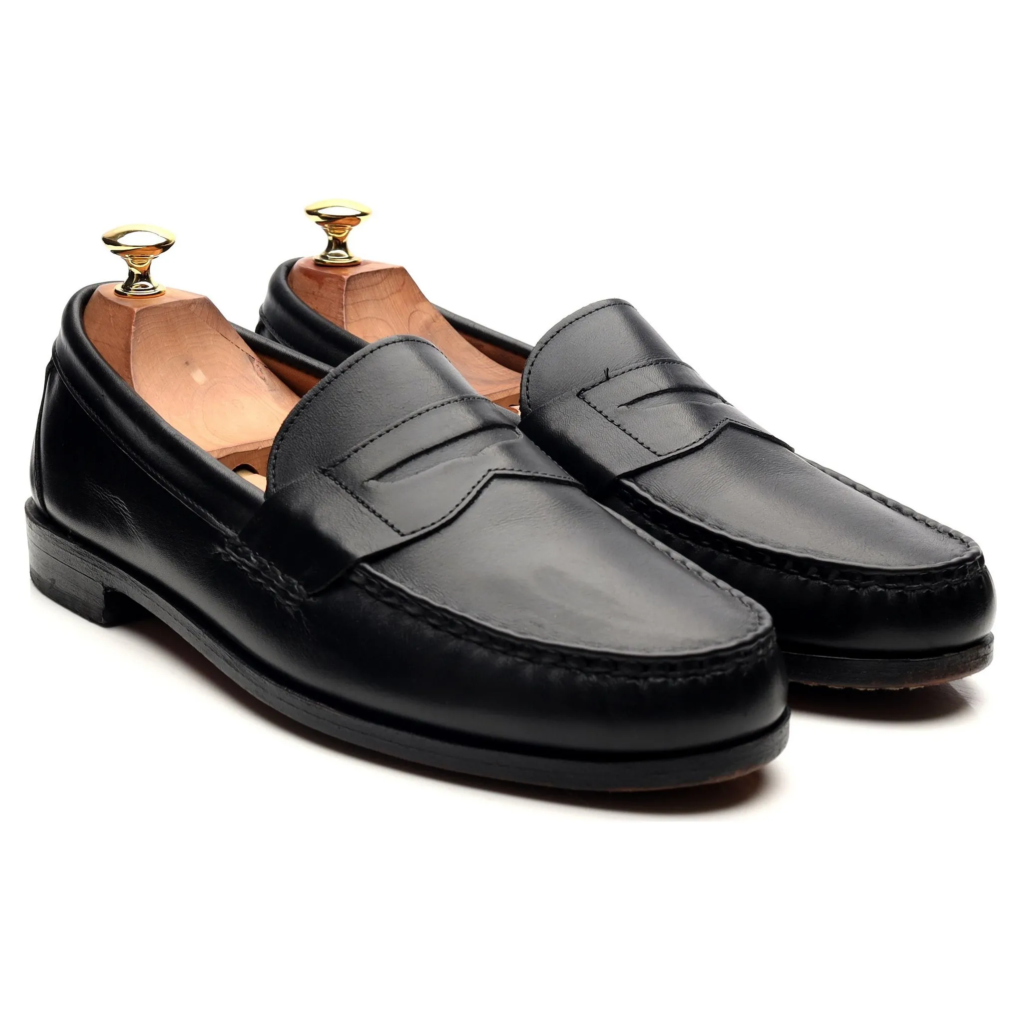 Black Leather Loafers UK 10 US 10.5