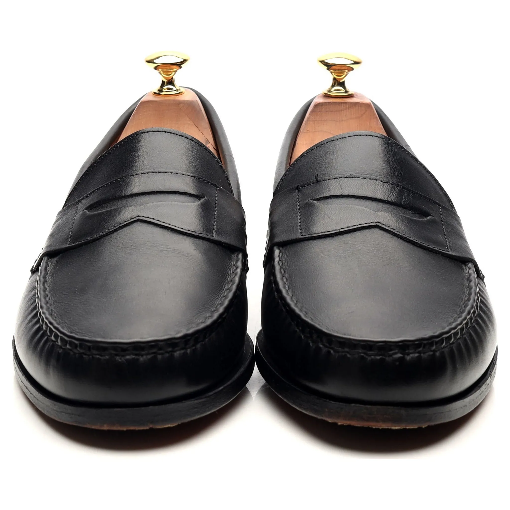 Black Leather Loafers UK 10 US 10.5