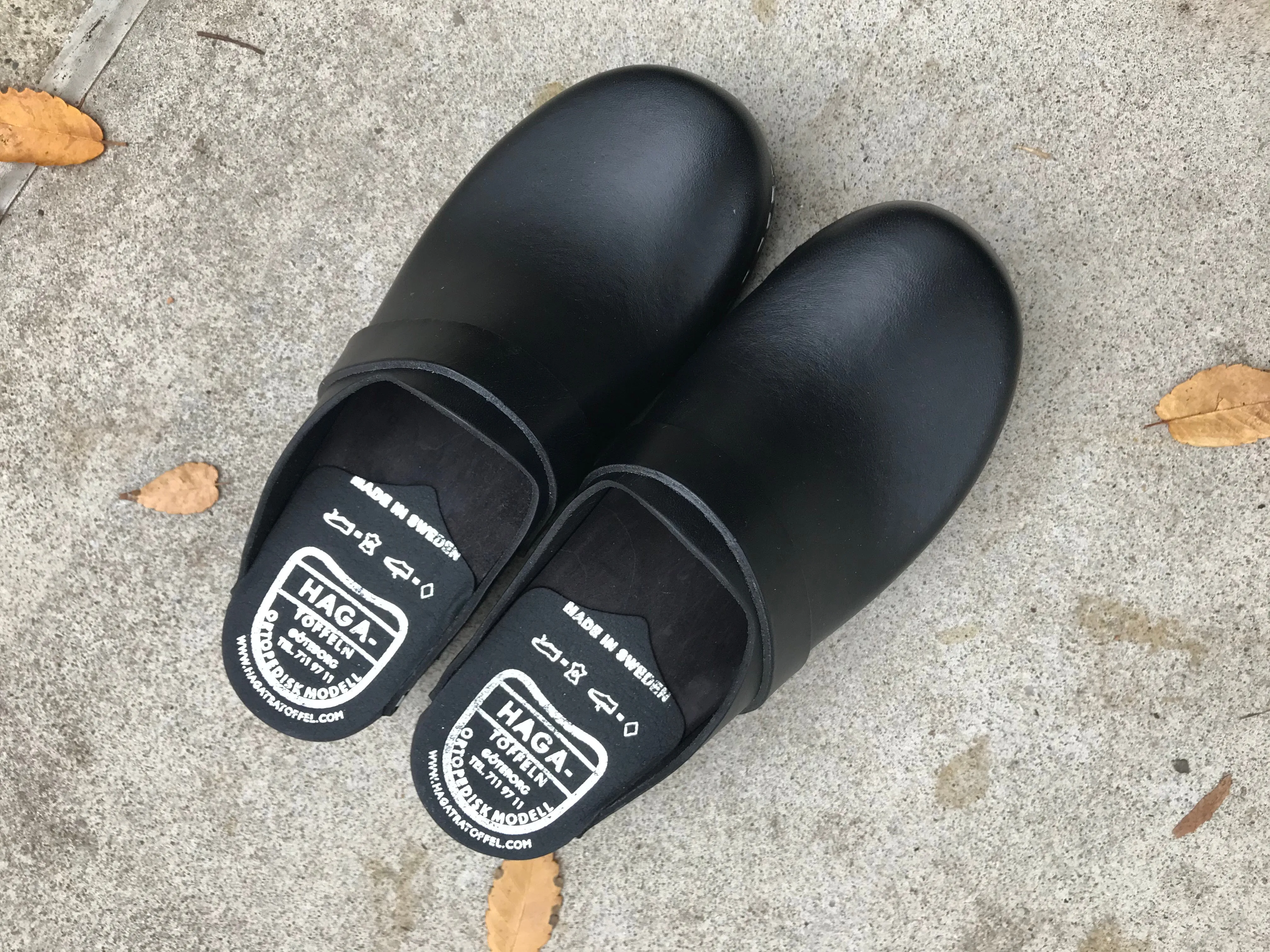 Black Swedish Clogs