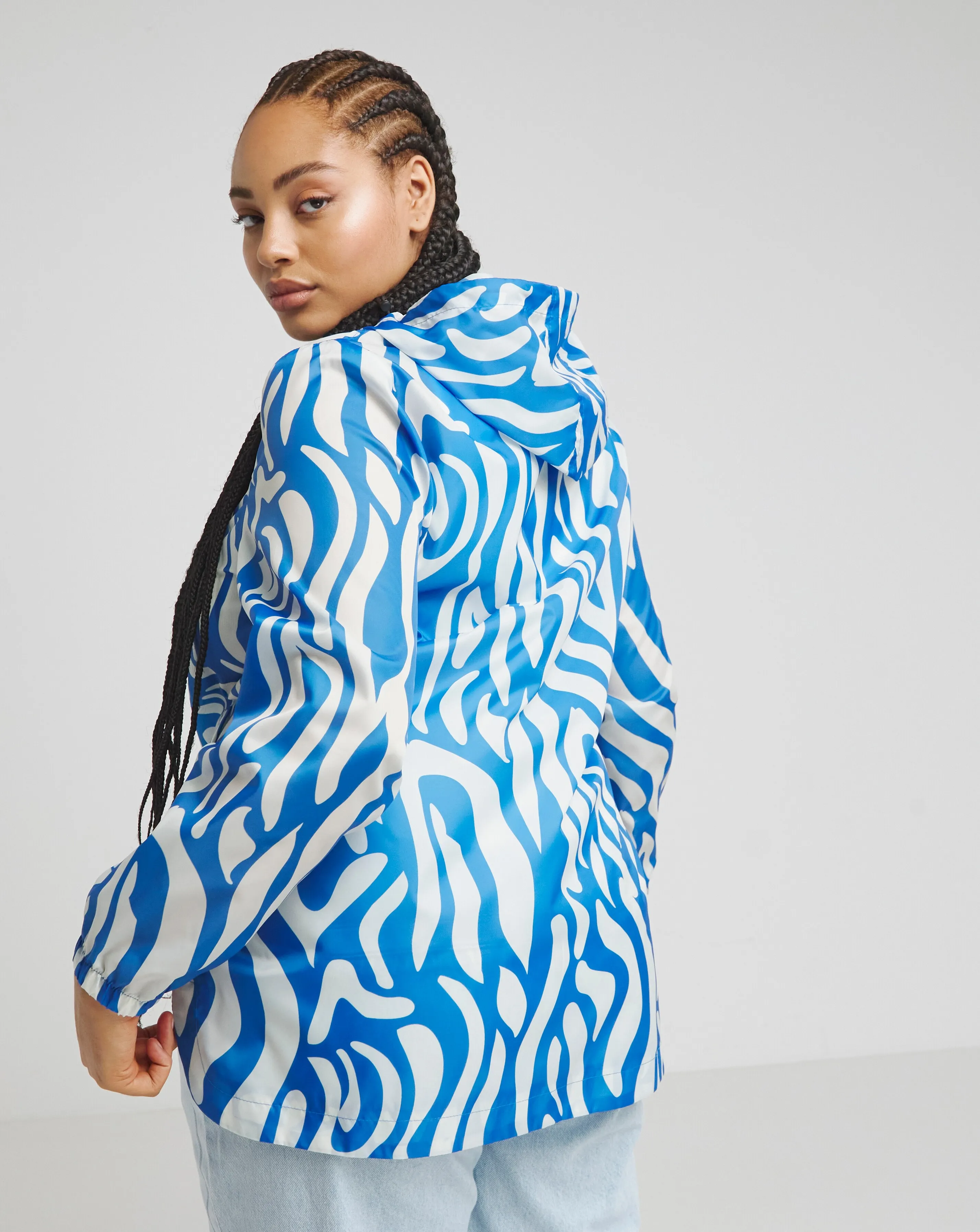 Blue Animal Print Pac A Mac | Simply Be