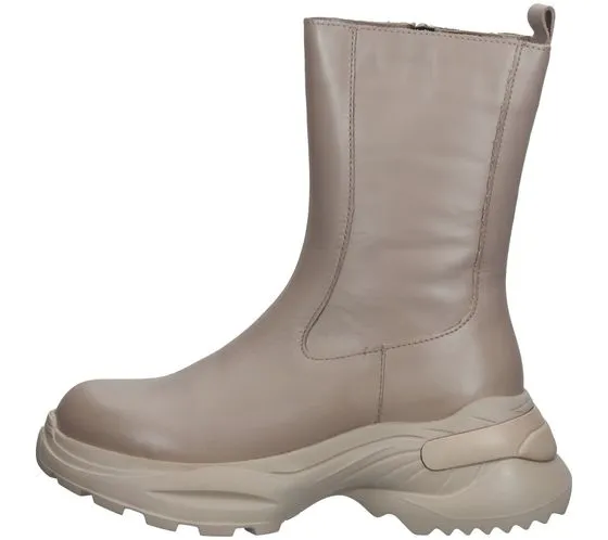 Botas de mujer ILC Sony 06 con aspecto Chelsea y cremallera C44-3641-08R taupe/crema