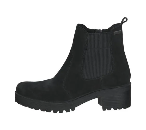 botines bama zapatos de mujer de piel auténtica botas chelsea repelentes al agua con bama-tex 10850 marrón o negro