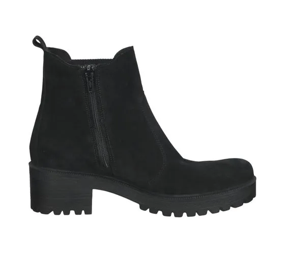 botines bama zapatos de mujer de piel auténtica botas chelsea repelentes al agua con bama-tex 10850 marrón o negro