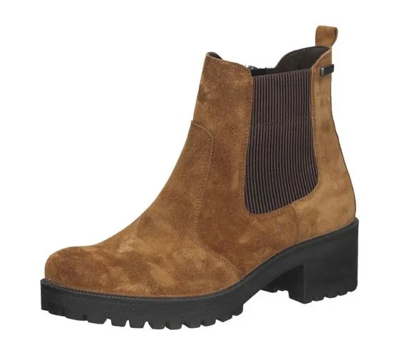 botines bama zapatos de mujer de piel auténtica botas chelsea repelentes al agua con bama-tex 10850 marrón o negro