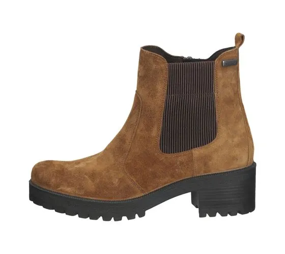 botines bama zapatos de mujer de piel auténtica botas chelsea repelentes al agua con bama-tex 10850 marrón o negro