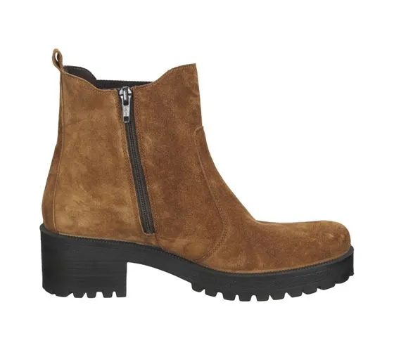 botines bama zapatos de mujer de piel auténtica botas chelsea repelentes al agua con bama-tex 10850 marrón o negro