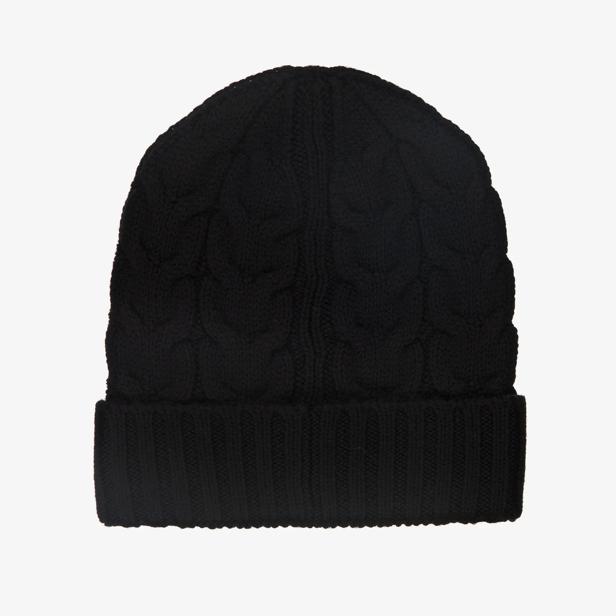 Boys Black Wool Beanie Hat