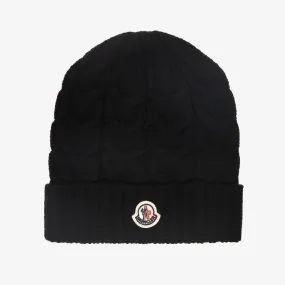 Boys Black Wool Beanie Hat