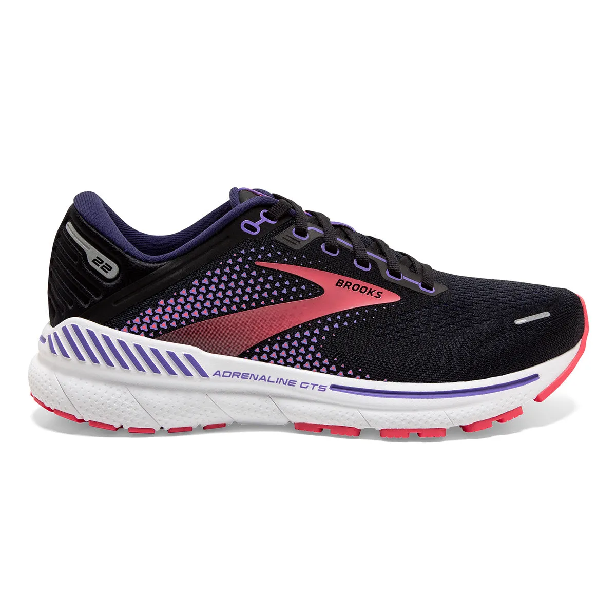 Brooks Adrenaline GTS 22 - Black - Purple - Coral