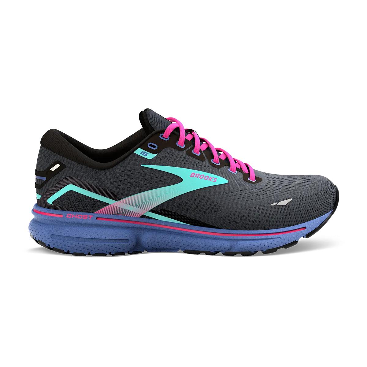 Brooks Ghost 15 - Black - Blue - Aruba