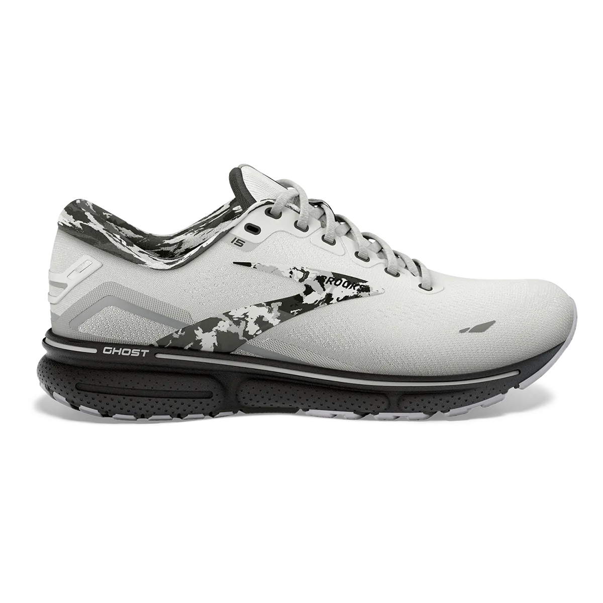 Brooks Ghost 15 - White - Ebony - Oyster