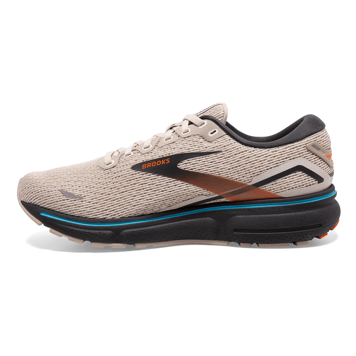 Brooks Ghost 15 - White Sand - Red Orange - Blue