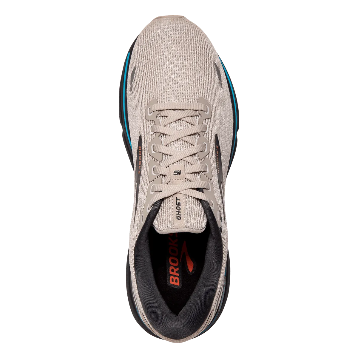 Brooks Ghost 15 - White Sand - Red Orange - Blue