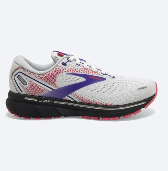 Brooks Women's Ghost 14 - White/Purple/Coral