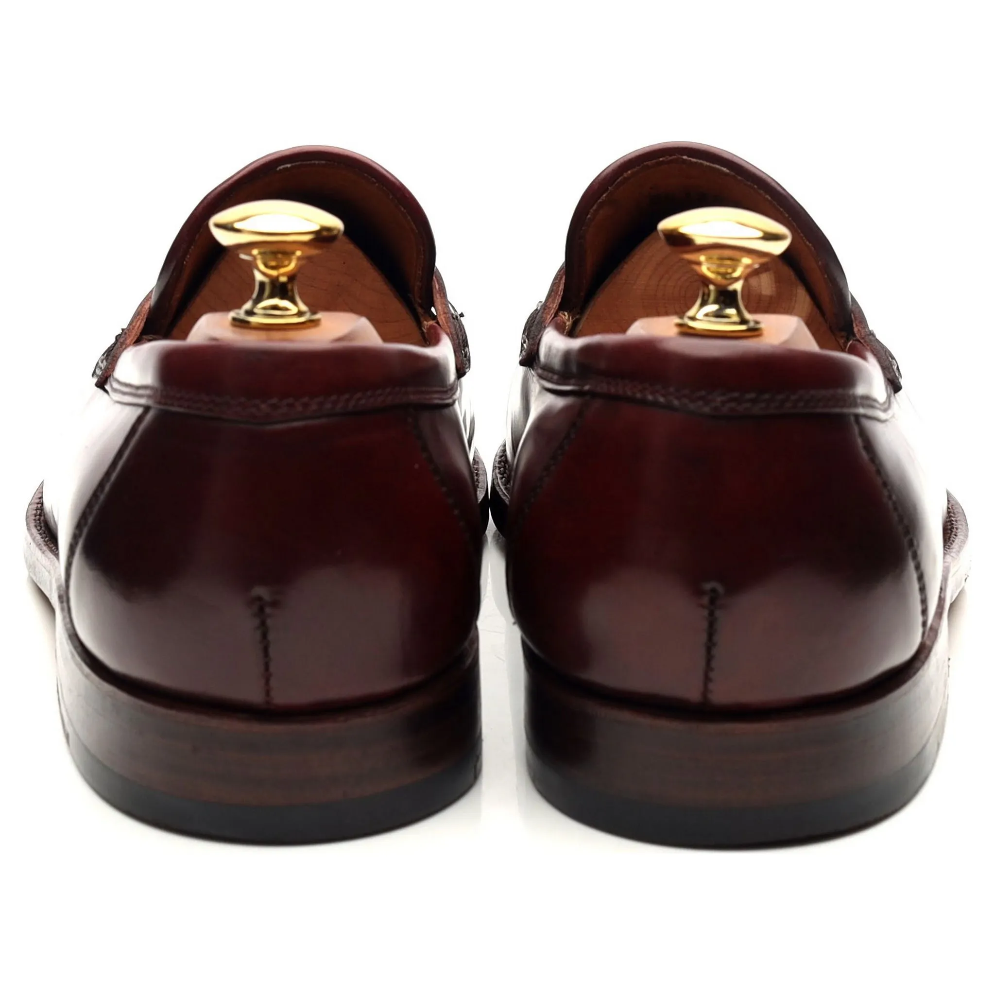 Burgundy Cordovan Leather Loafers UK 6