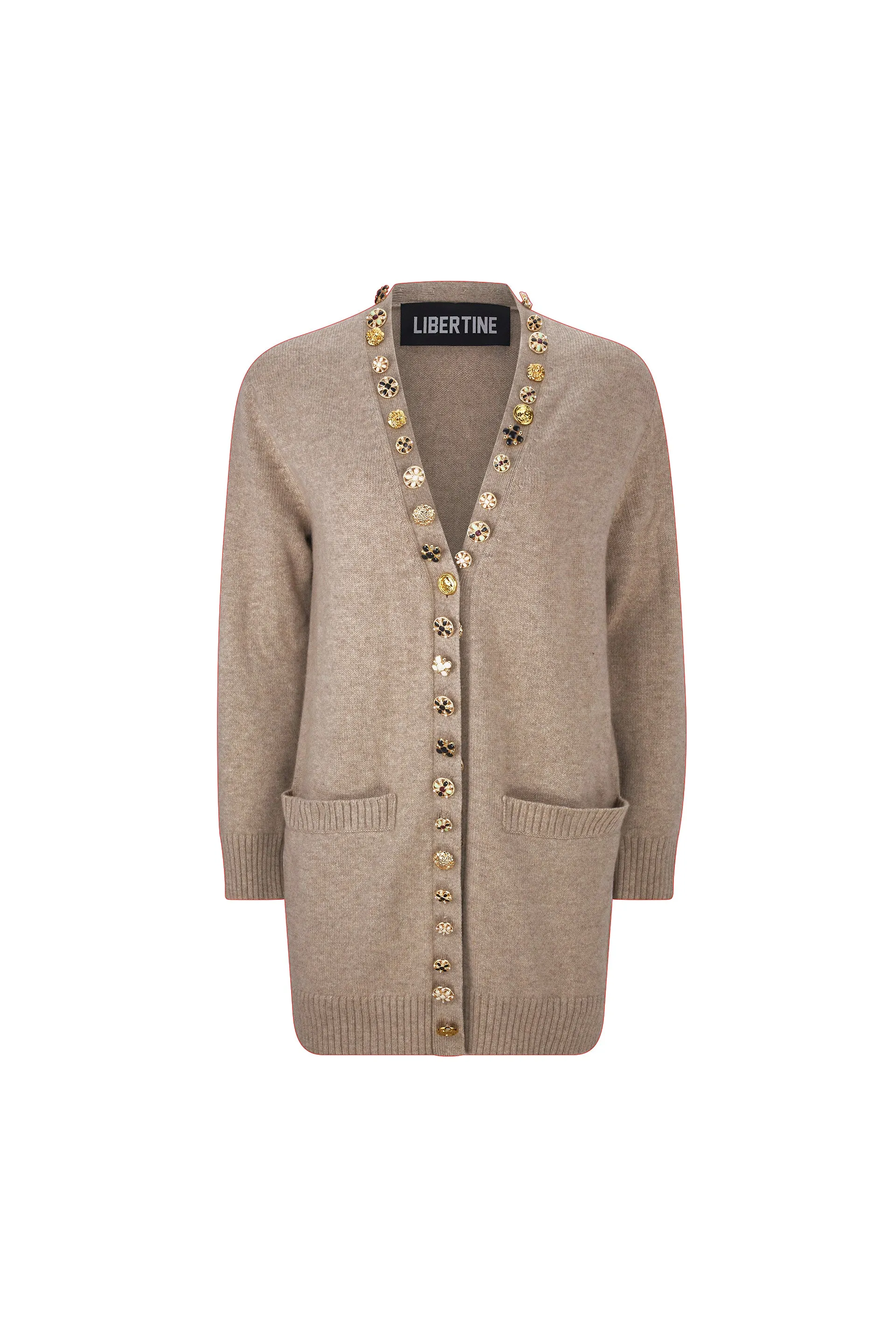 'BUTTON LUXE' OVERSIZED CARDIGAN