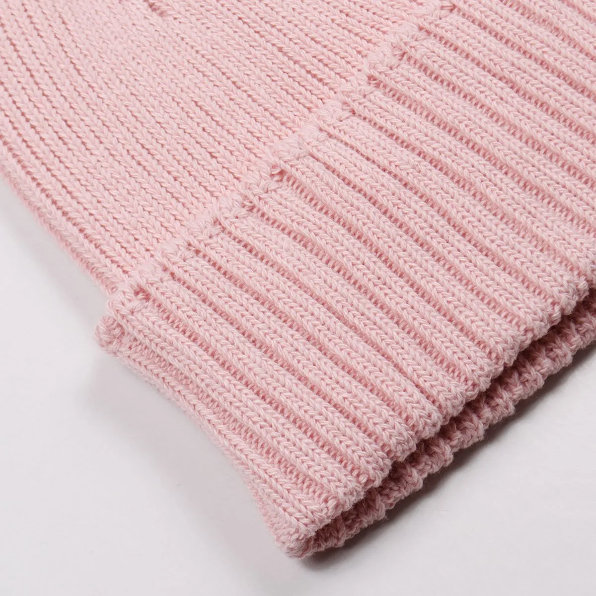 cableami - Recycled Cotton Rib Stitch Beanie - Pink