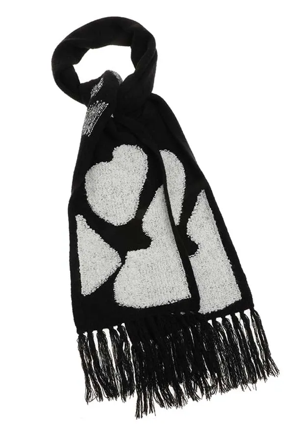 Caroline Biss BLACK PRINTED SCARF