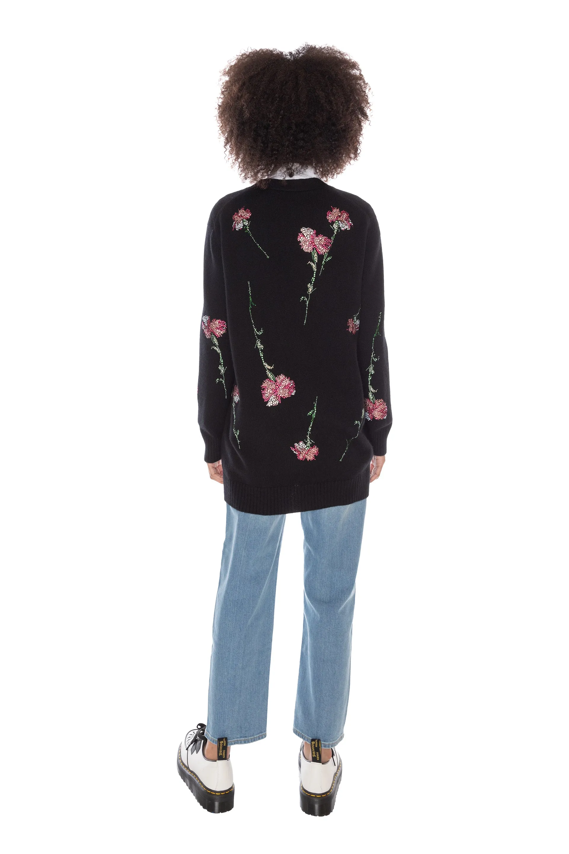 'CECIL BEATON PINK CARNATION' OVERSIZED CARDIGAN