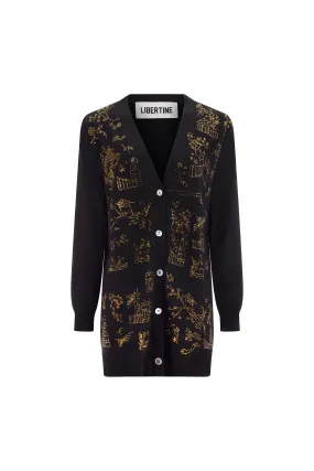 'CHINOISERIE' OVERSIZED CARDIGAN