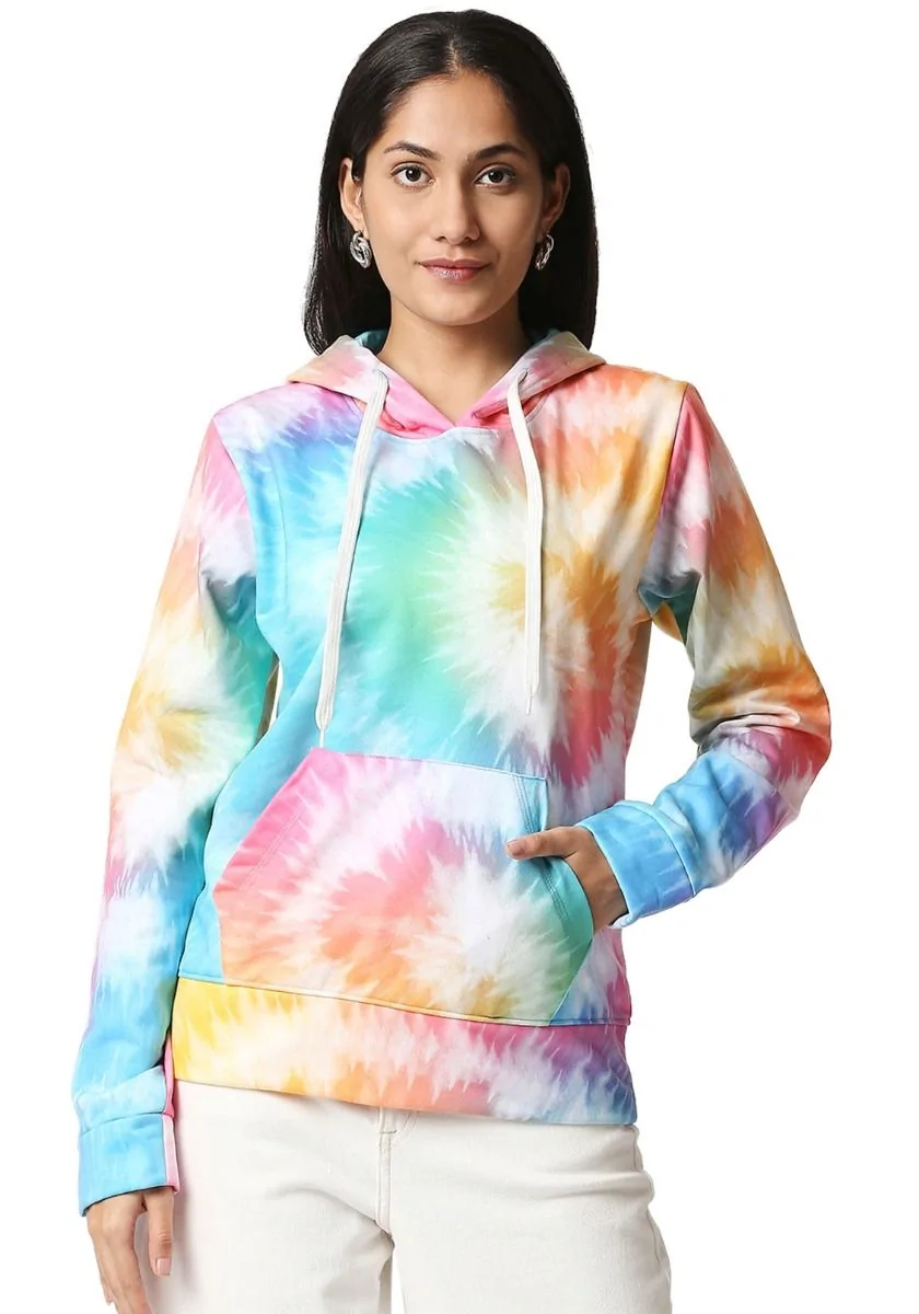 Colourful Spiral Tie Dye Hoodie